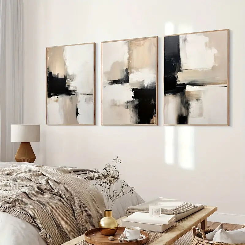 Set of 3 Contemporary Abstract Art Canvas Posters - HUS & CO.